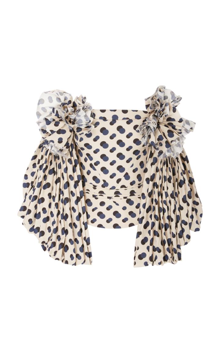 Zac Posen Ruffled Patterned Blouse