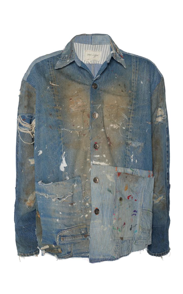 Greg Lauren Engineer Painted Boxy Studio Jacket