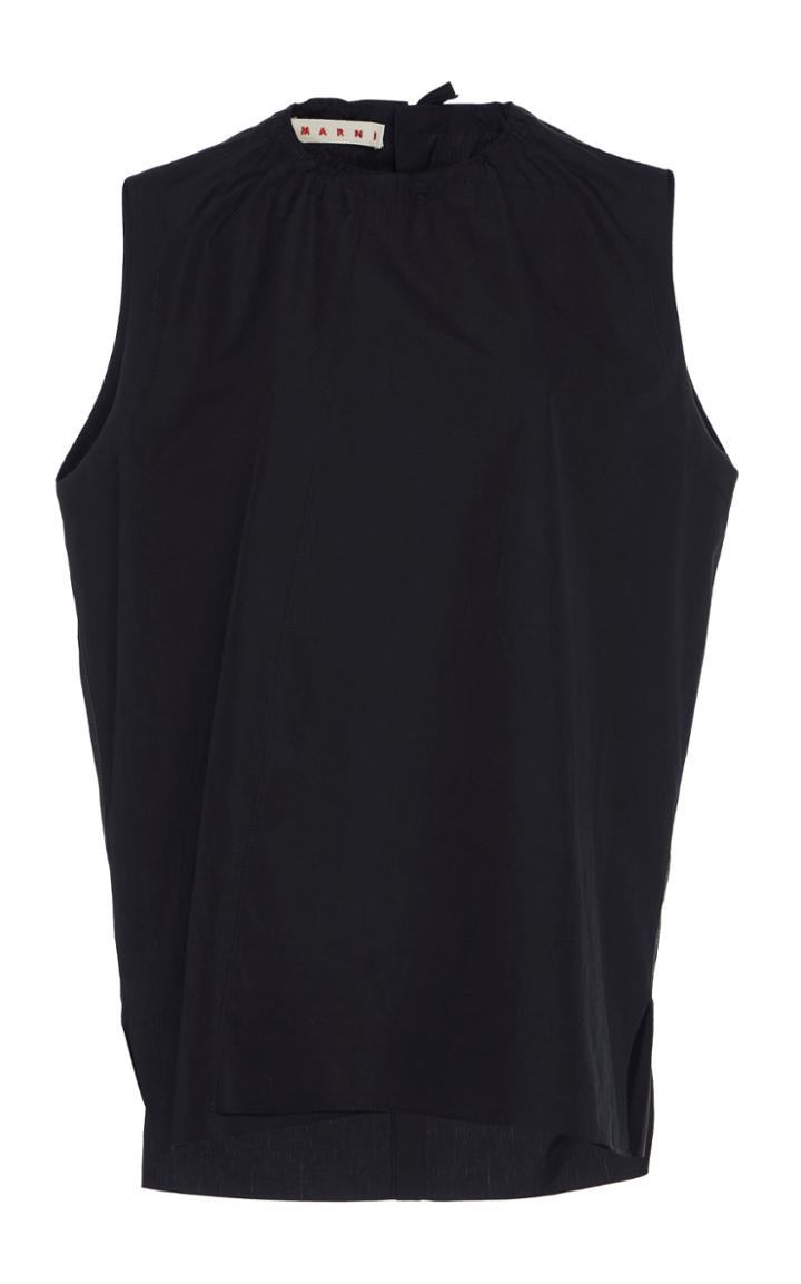 Marni Drawstring Neck Cotton Shirt