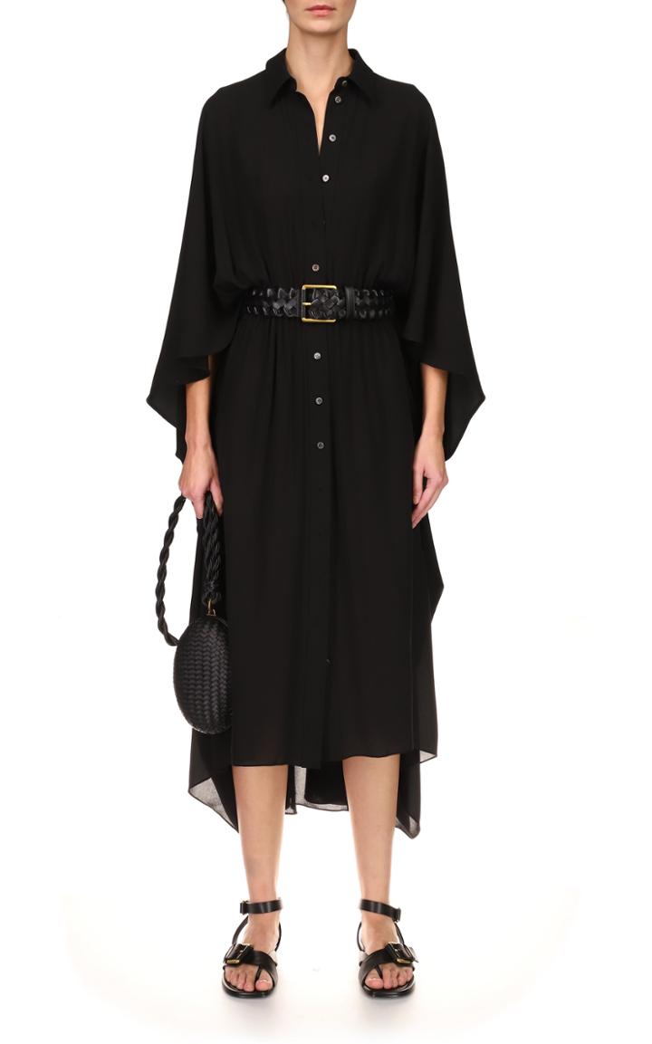 Moda Operandi Michael Kors Collection Silk Draped Shirtdress