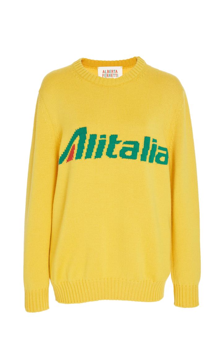 Alberta Ferretti Alitalia Virgin Wool Sweater Size: M