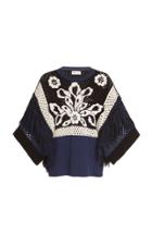 Moda Operandi Red Valentino Fringe-detailed Open-knit Sweater Size: Xxs