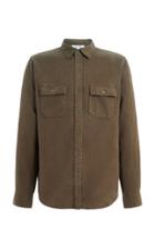 Frame Pocket-detailed Cotton-blend Twill Shirt