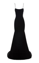 Alex Perry Leah Satin Crepe Singlet Gown