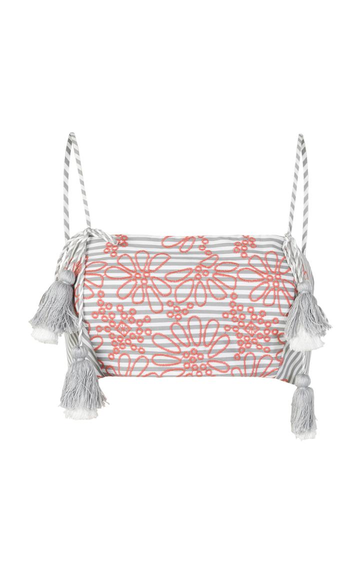 Moda Operandi Silvia Tcherassi Fresco Striped Silk Bralette Top