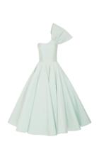 Christian Siriano One Shoulder Tea Length Gown