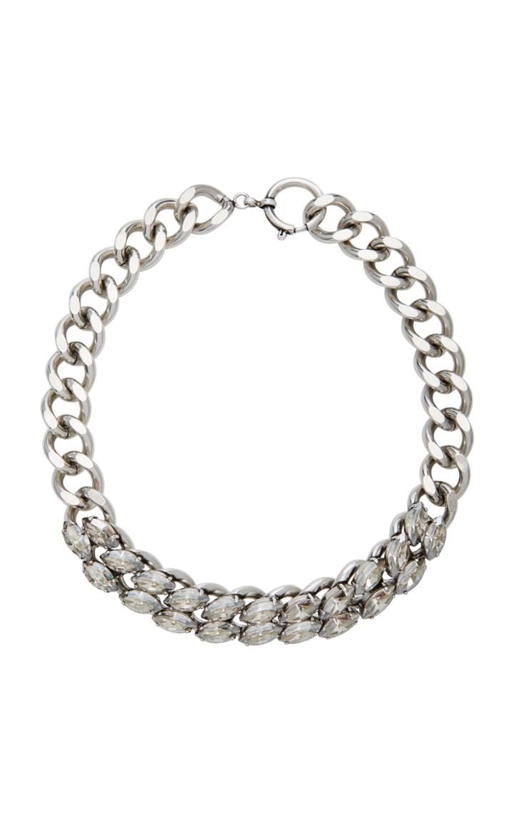 Isabel Marant The Embrace Silver-tone Crystal Necklace