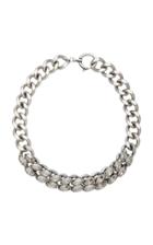 Isabel Marant The Embrace Silver-tone Crystal Necklace