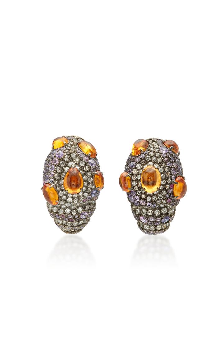 Arunashi One-of-a-kind Mandarin Garnet Earrings