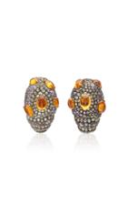 Arunashi One-of-a-kind Mandarin Garnet Earrings