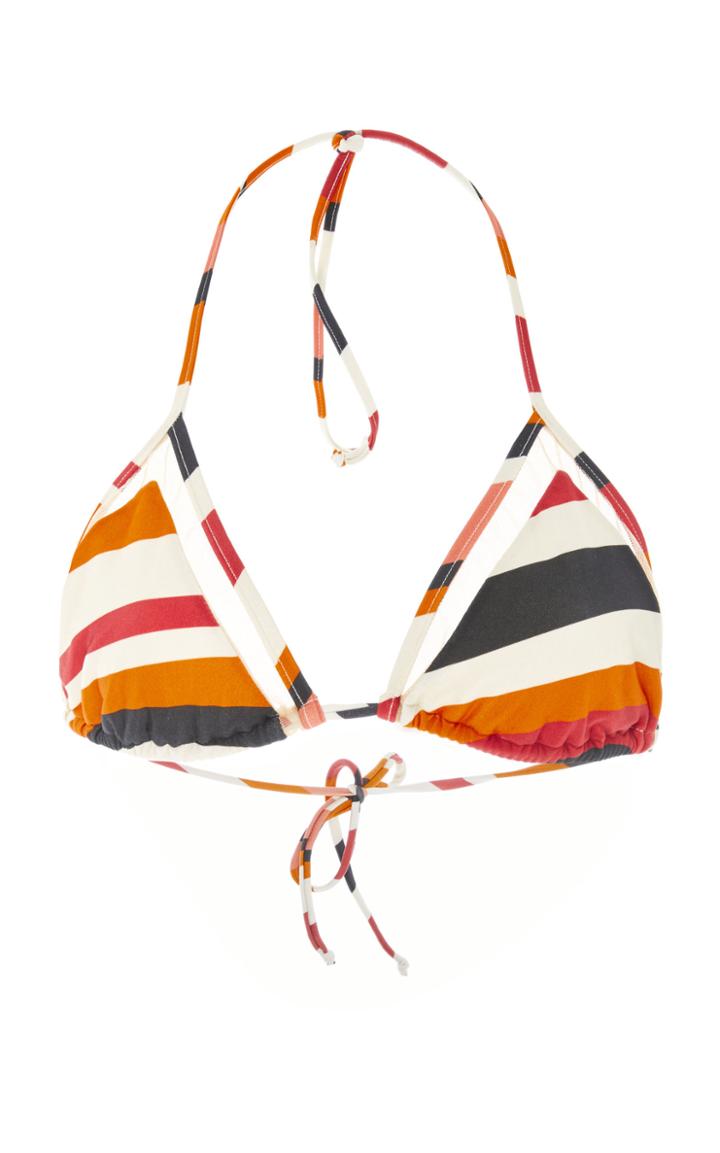 Agua De Coco Striped Bikini Top