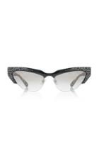 Miu Miu Cat-eye Crystal-embellished Acetate Sunglasses