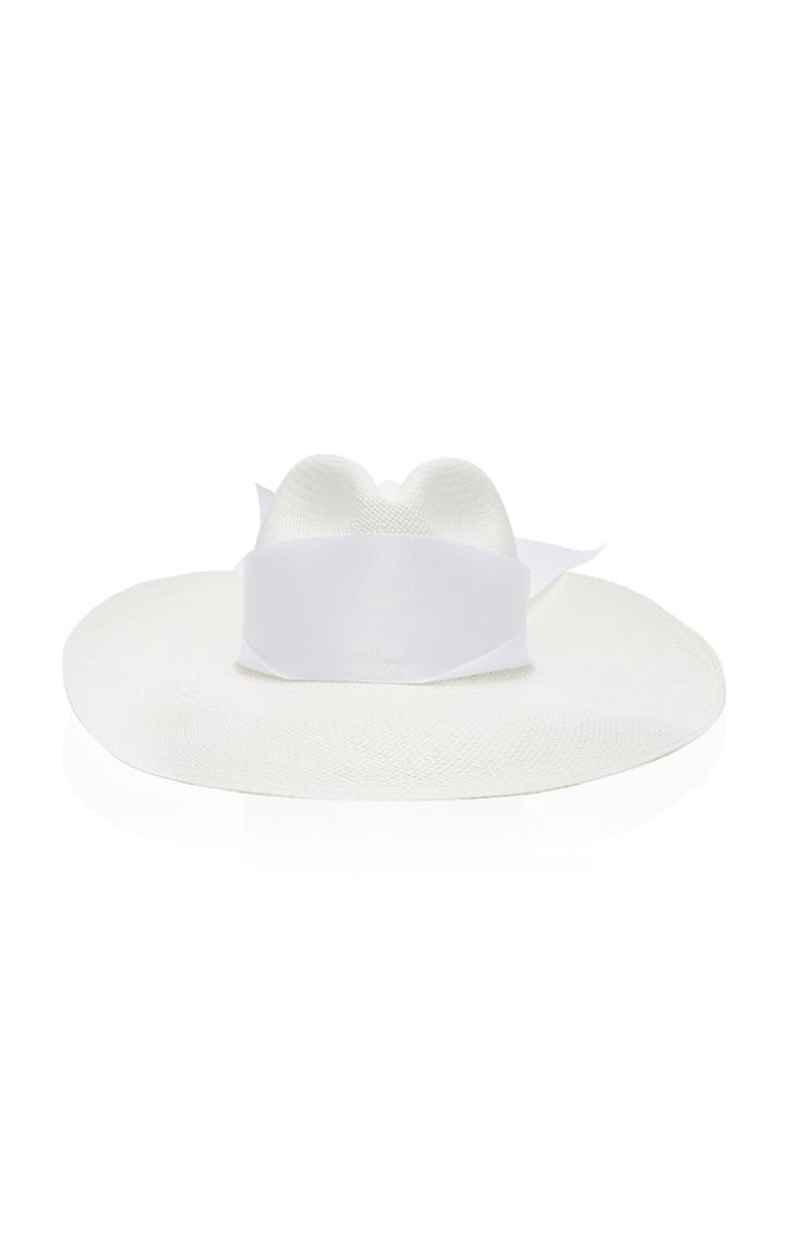 Sensi Studio Panama Hat Long Brim With Maxi Bow Band