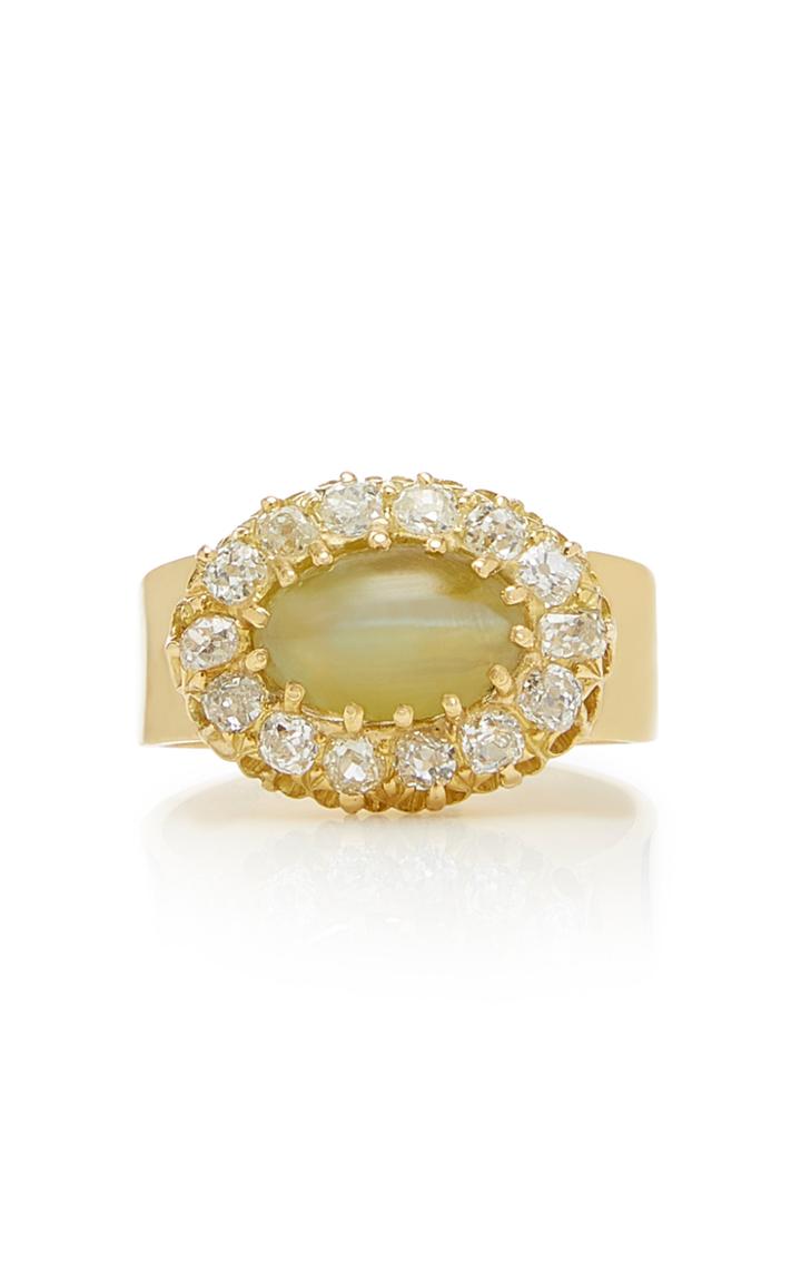 Renee Lewis 18k Gold Gem Emerald And Diamond Ring