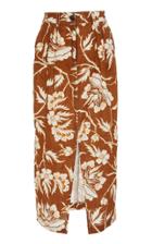Moda Operandi Mara Hoffman Florence Floral-print Hemp Midi Skirt Size: 00