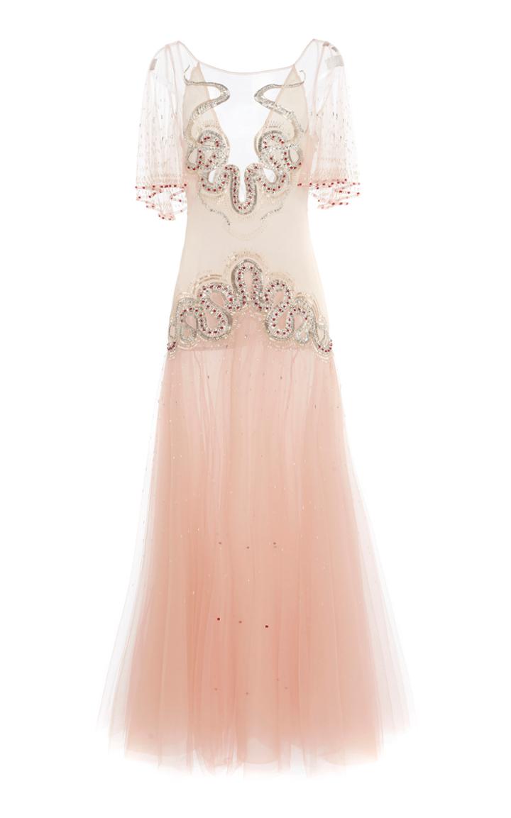 Temperley London Rossetti Embellished Silk-blend Gown