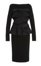 Jason Wu Collection Ruffled Ponte Peplum Dress