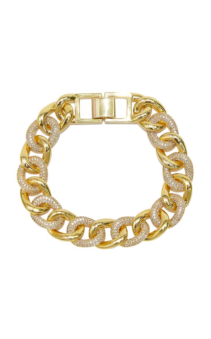 Fallon Curb Gold-plated Brass Bracelet