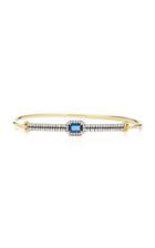 Jemma Wynne Limited Edition Yellow Gold And Sapphire Prive Closed Bangle