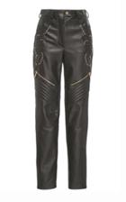 Zuhair Murad High Rise Embroidered Leather Pants