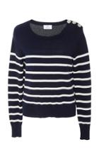 Allude Striped Knit Top