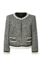 Paule Ka Cropped Wool Fringe Jacket