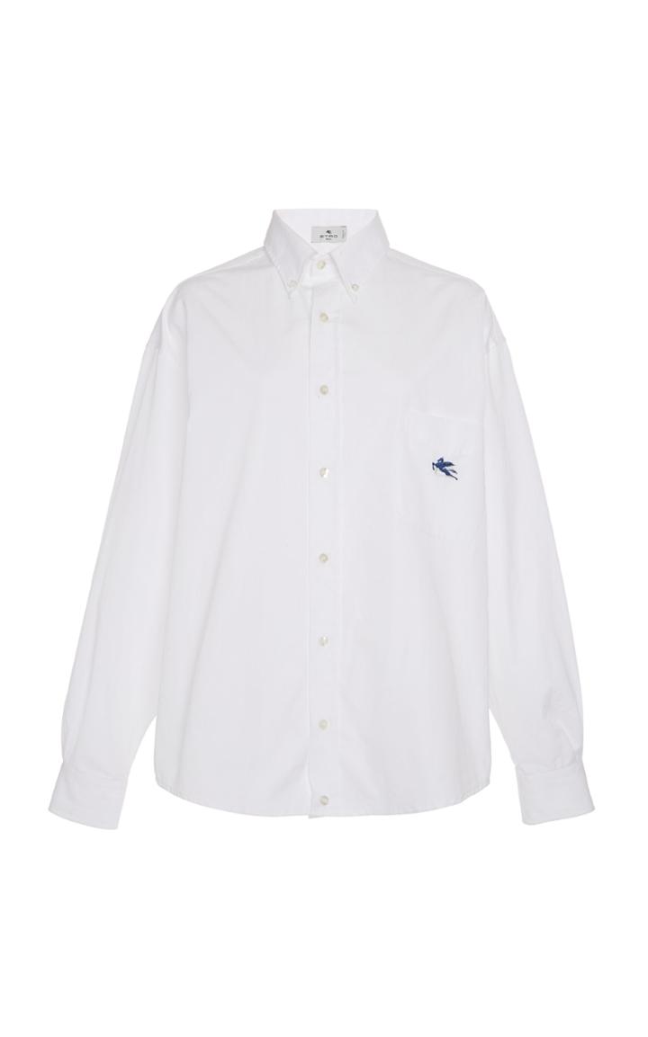 Moda Operandi Etro Logo Embroidered Button Down Shirt