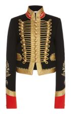 Paco Rabanne Cropped Embroidered Military Jacket