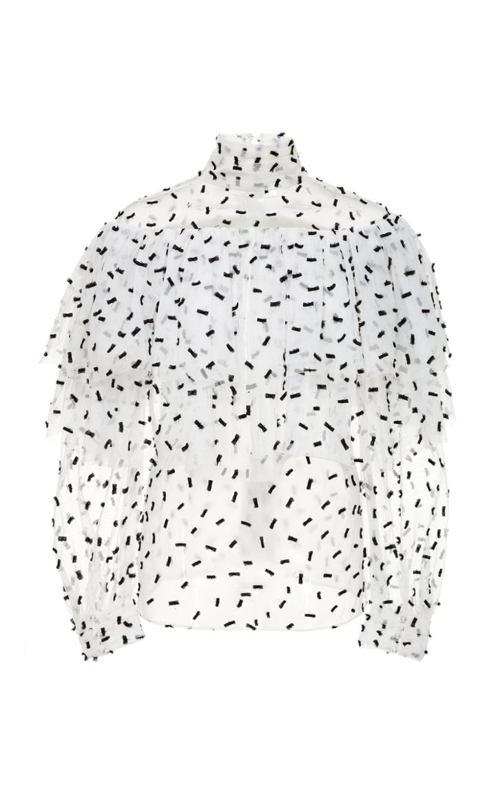 Rodarte Tulle High Neck Blouse