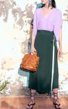 Moda Operandi Valentino Tie-waist Silk Midi Skirt