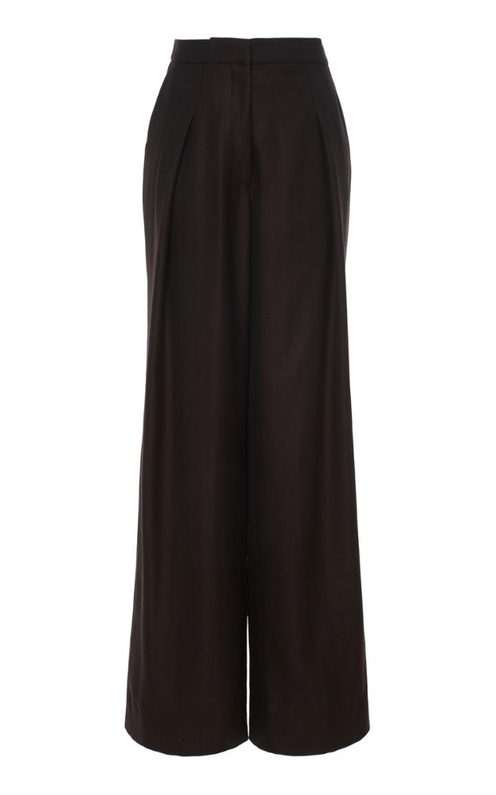 Adam Lippes Wide-leg Hammered Satin Pants