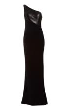 Romona Keveza One Shoulder Gown With Sequin Details