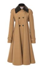 Moda Operandi Loewe Pleated Cotton Trenchcoat Size: 34