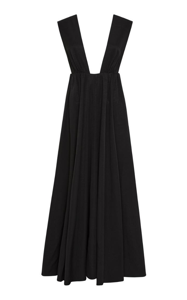 Moda Operandi Paris Georgia Camille Plunging V-neck Sleeveless Maxi Dress