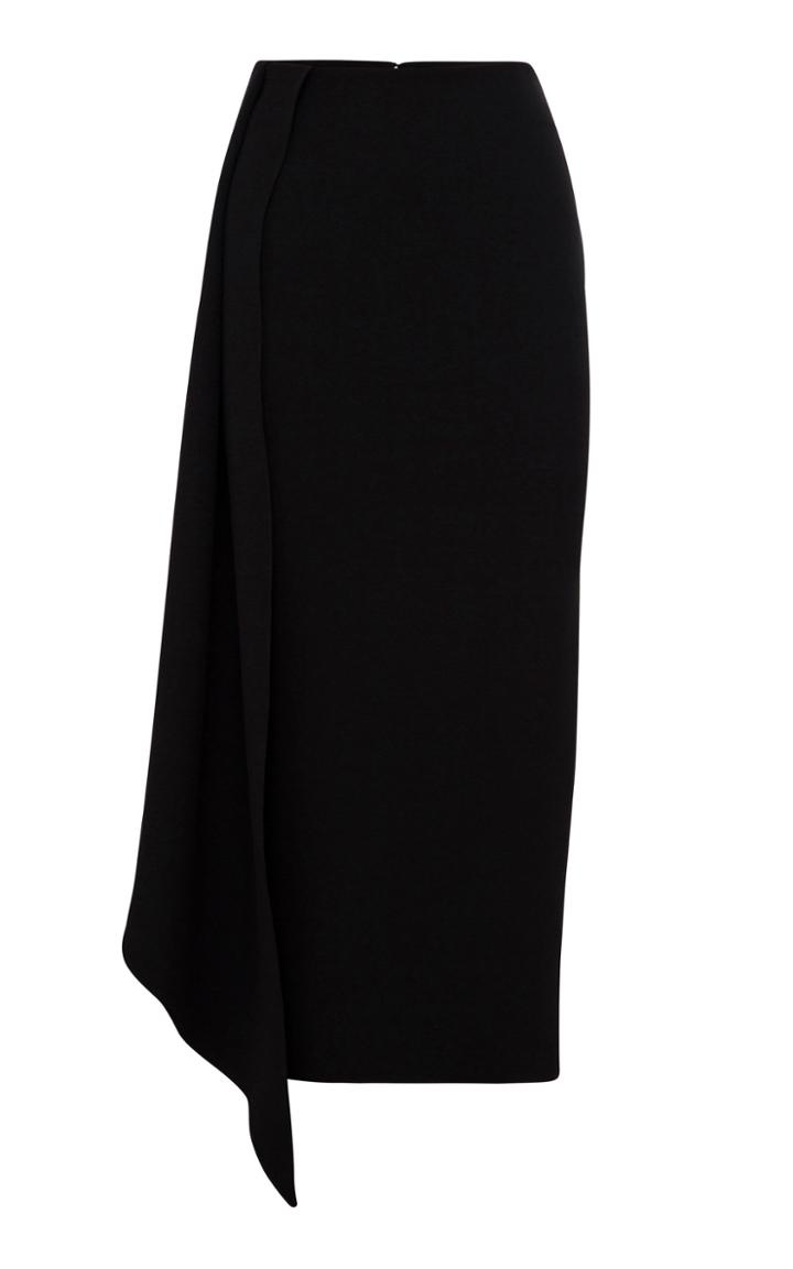 Alex Perry Keene Drape-accented Midi Skirt