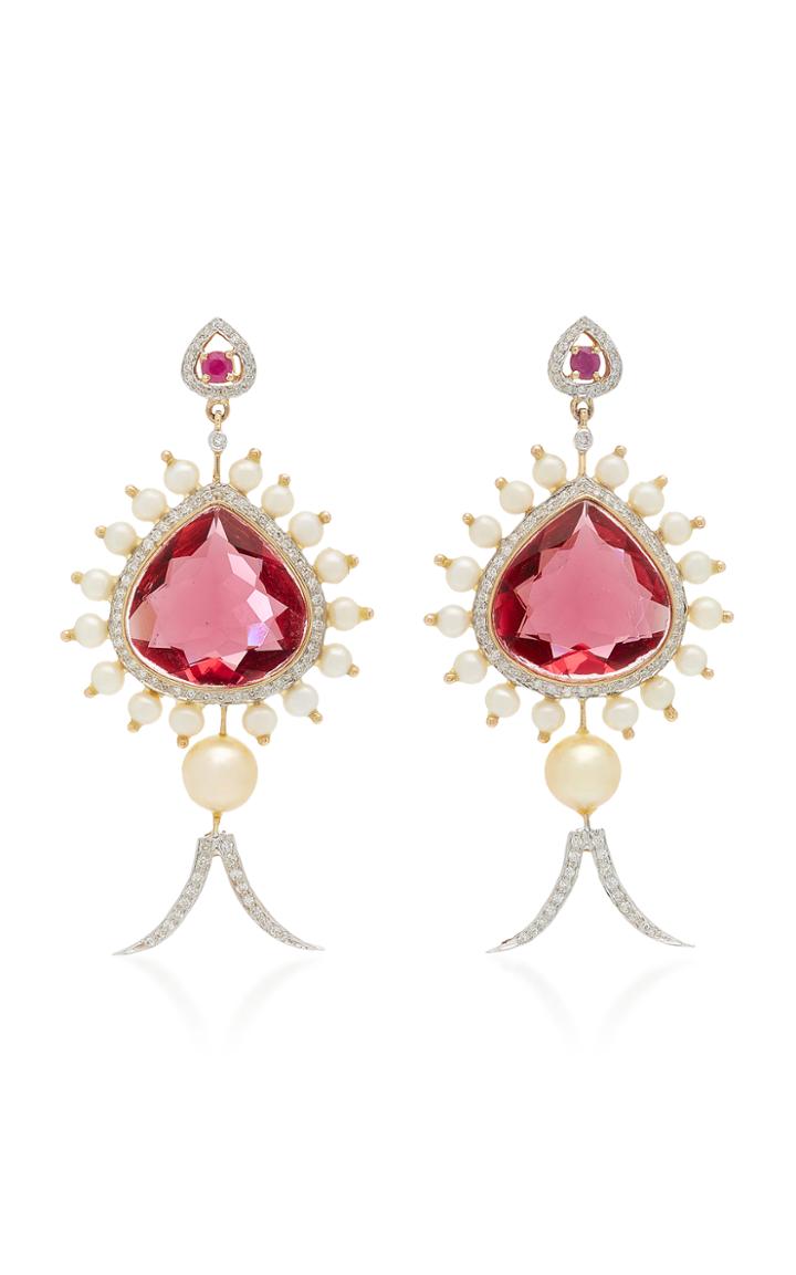 Hanut Singh Narcotic Pink Jasmine Earrings