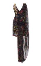 Roopa Pushkar Embroidered Drape Asymmetric Dress