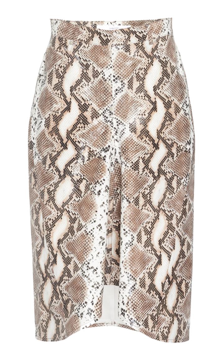 Pushbutton Printed H-line Skirt