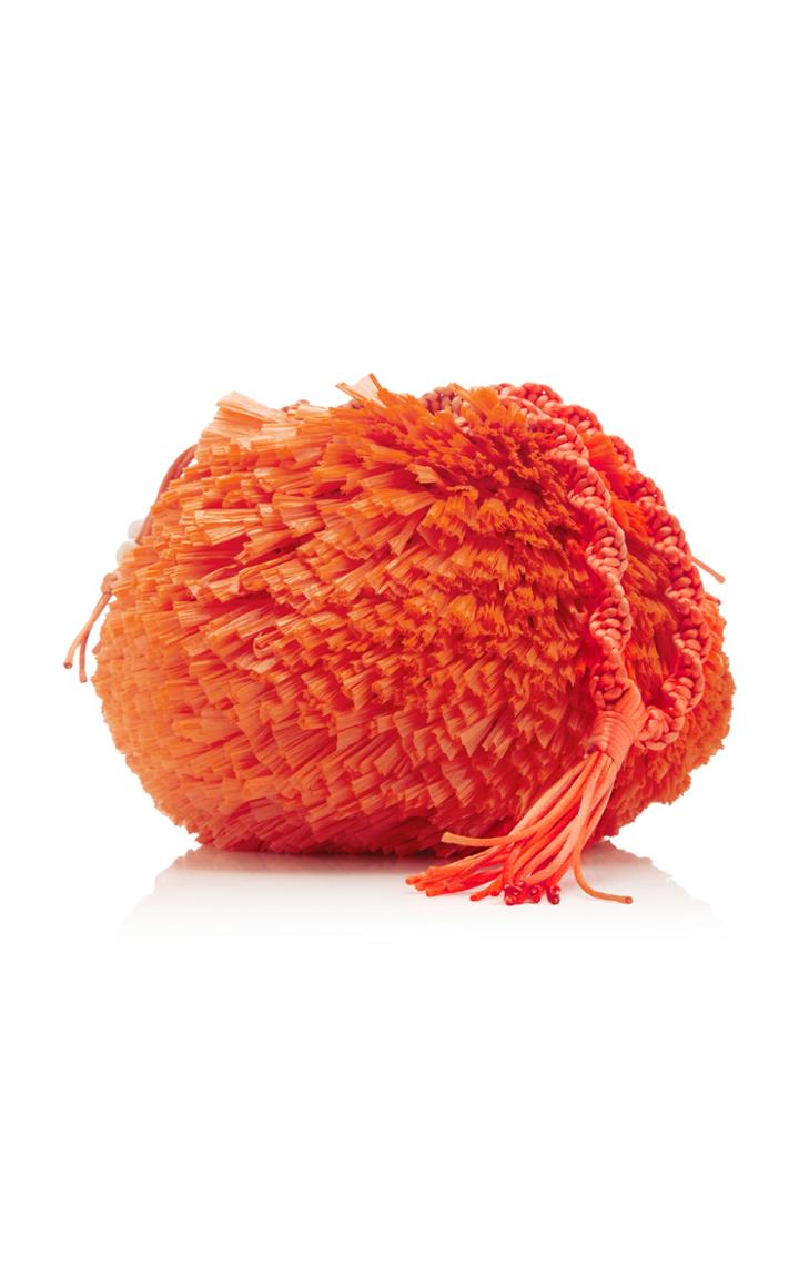Carolina Santo Domingo M'o Exclusive Uni Embellished Raffia Bag