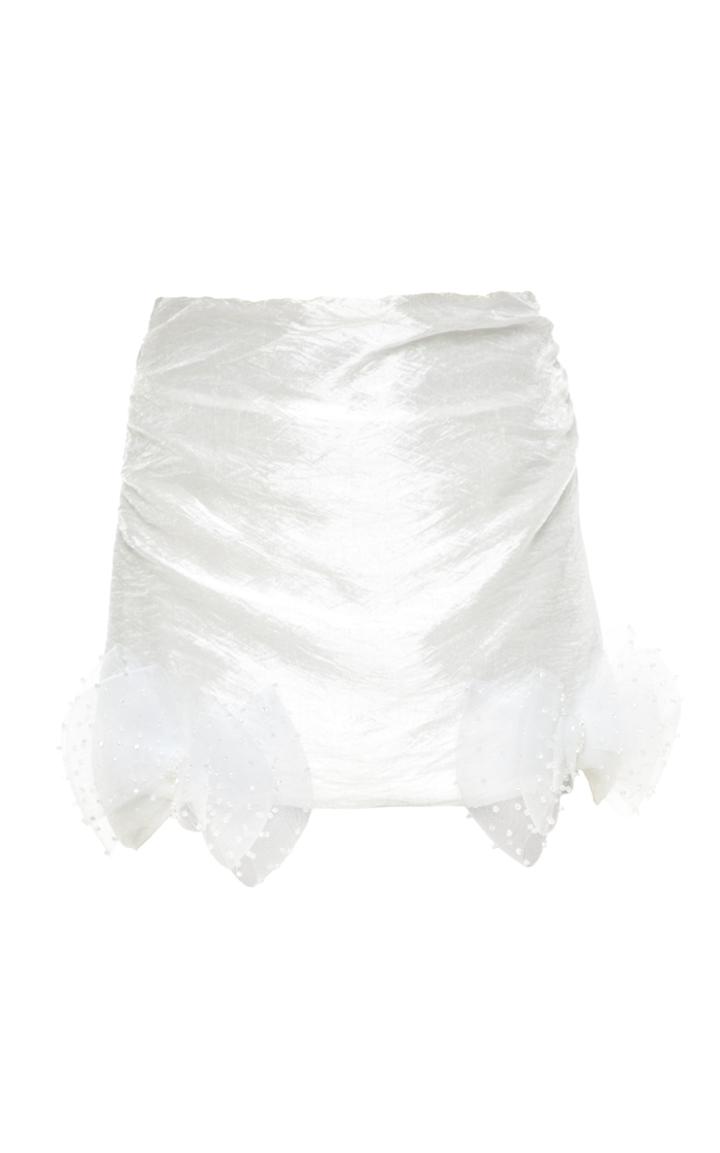 Moda Operandi Mach & Mach Bow-detailed Silk Mini Skirt