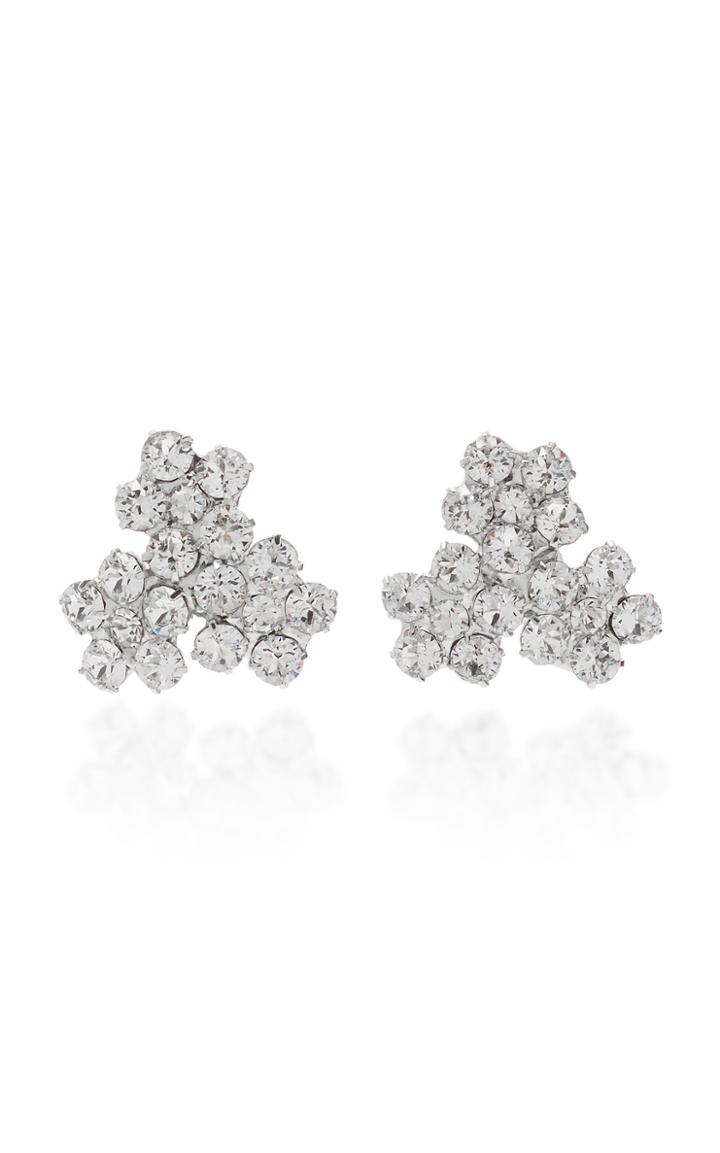 Jennifer Behr Violet Cluster Crystal Stud Earrings