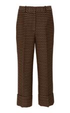 Michael Kors Collection Printed Wool Crop Pants