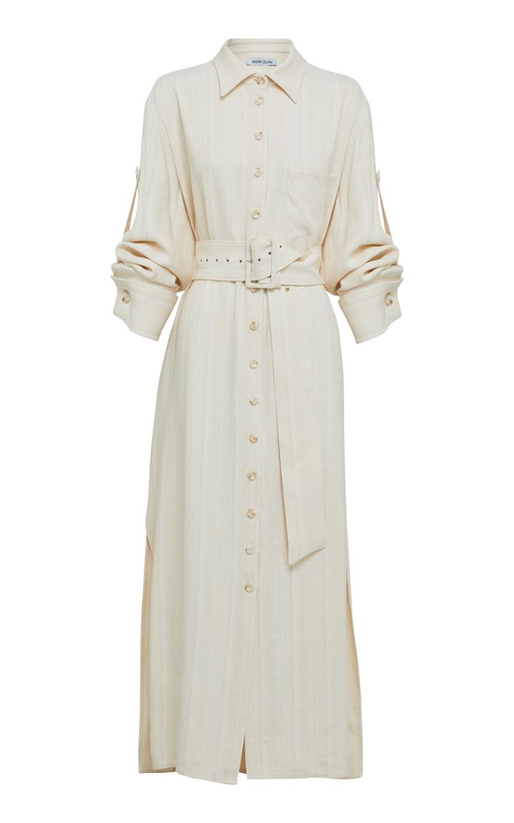 Moda Operandi Anna Quan Marcella Belted Poplin Shirt Dress
