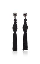 Oscar De La Renta Knotted Silk Tassel Earrings