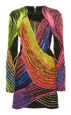 Balmain Multicolored Cutout Mini Dress