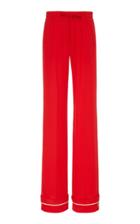 Moda Operandi Red Valentino Pussy-bow Two-tone Crepe Top Size: 36