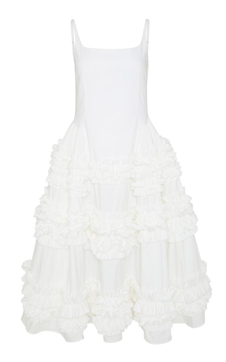 Moda Operandi Molly Goddard Angie Frilled Cotton Midi Dress