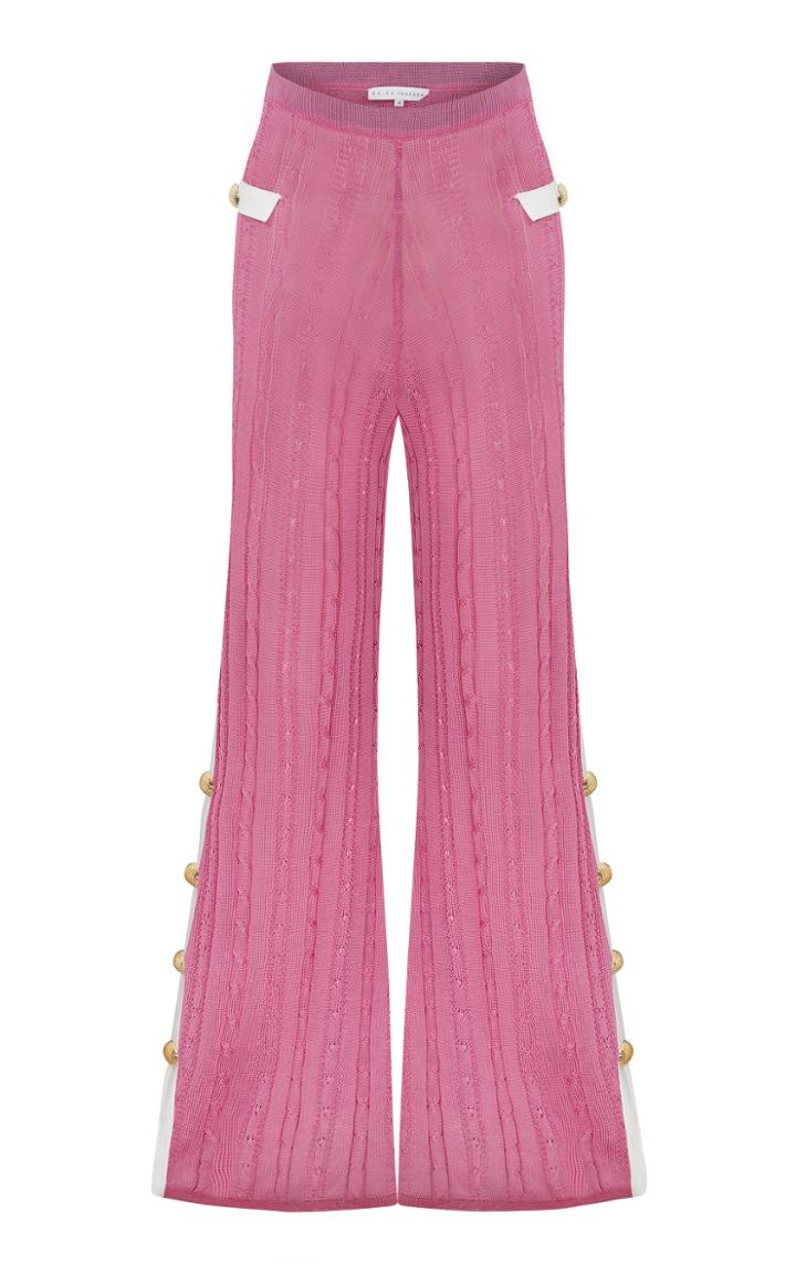 Moda Operandi Raisa Vanessa High Waisted Palazzo Pants With Gold Buckles