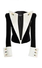 Balmain Contrast Satin Lapel Velvet Jacket