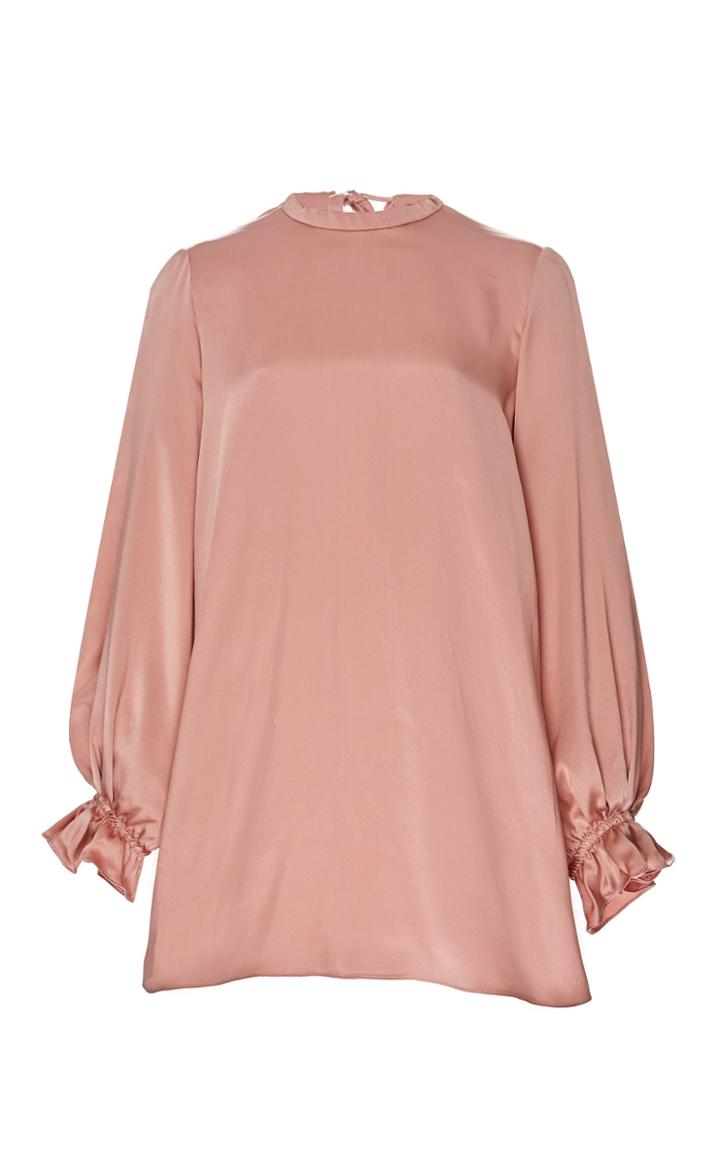 Jonathan Cohen Tie Back Silk Charmeuse Blouse